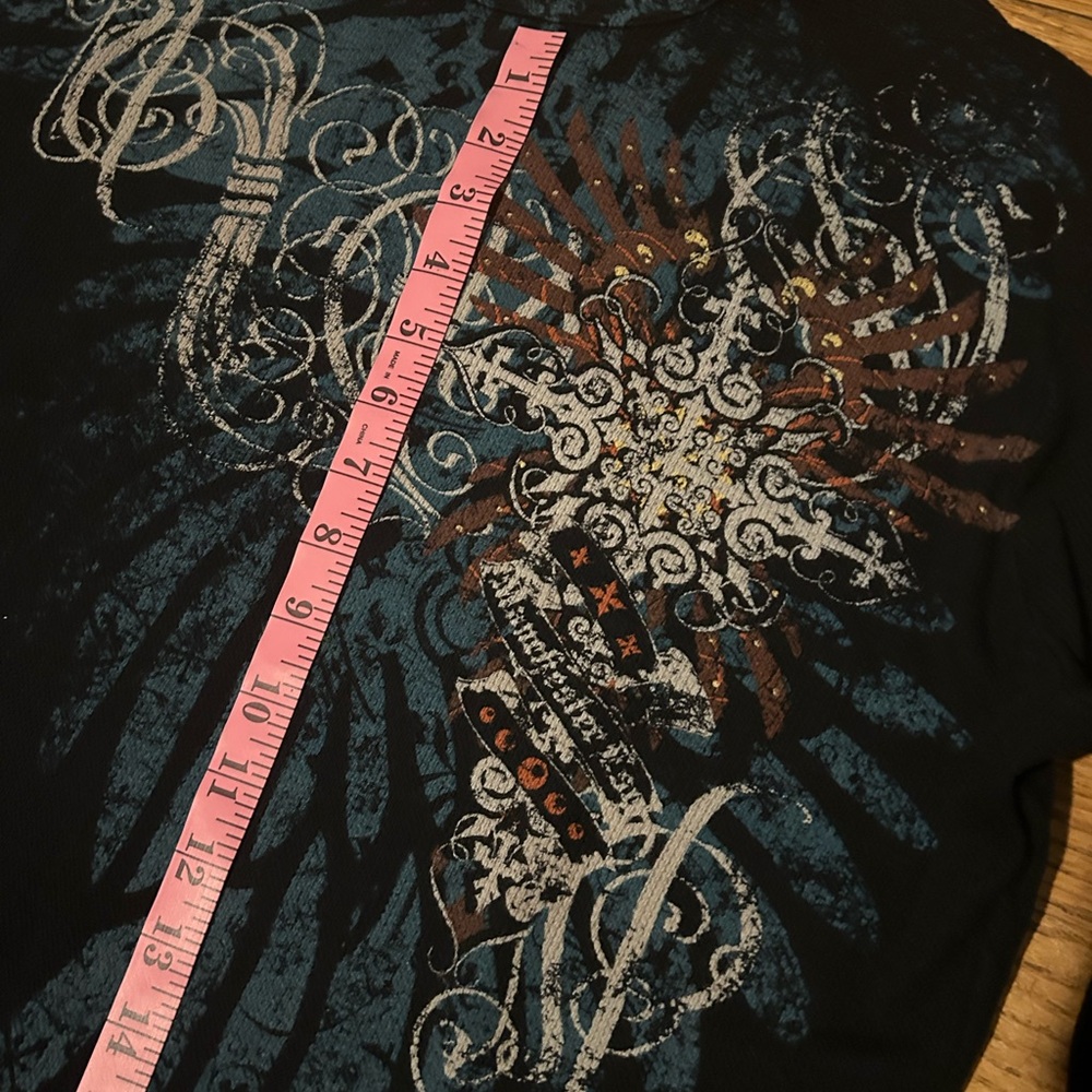 Graphic Black T-Shirt with Abstract Design